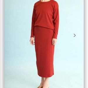 Sonnet James ribbed skirt set